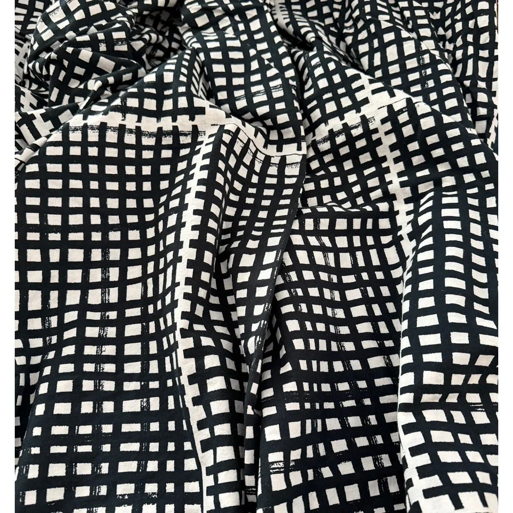 Vintage Y2K IKEA Bjornloka Ruta Twin Duvet Cover Graphic Black White Reversible